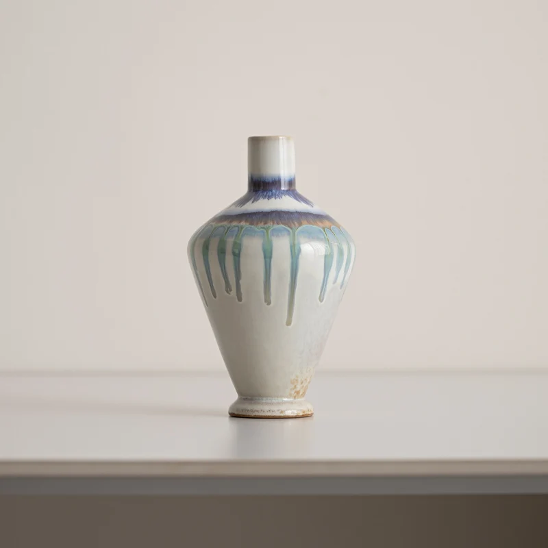 Elegante Tropfglasur Keramikvase