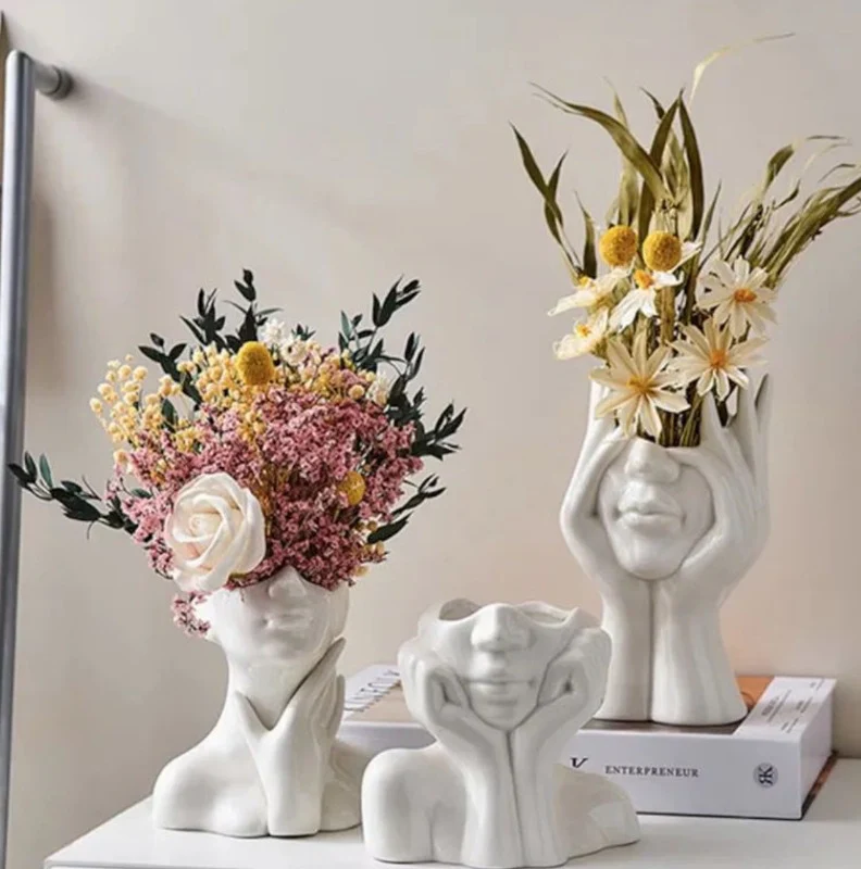 Kunstnerisch Handgeformte Blumenvase