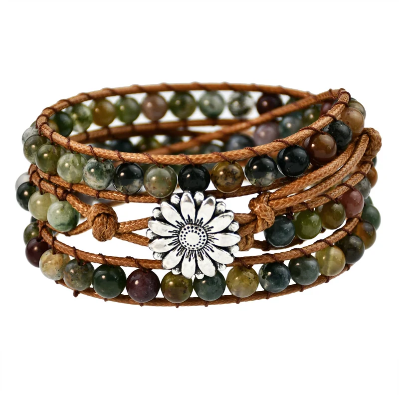 Wickelarmband aus Natursteinen