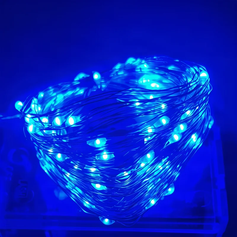 LED-Lichterkette, 10 m, 100 Lichter, USB/Batterie