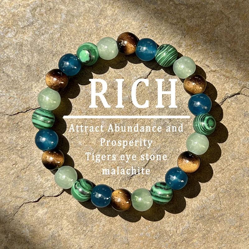Armband aus Naturstein, 8 mm Perlen