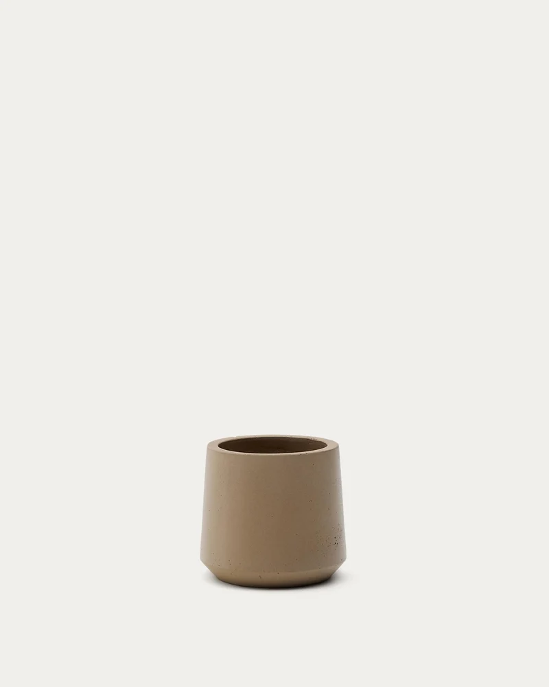Blumentopf Calun aus Zement in Beige Ø 32 cm