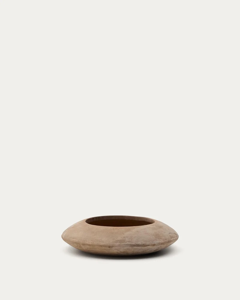 Blumentopf Rivor aus Terrakotta mit Finish in natürlichem Farbton Ø 65 cm