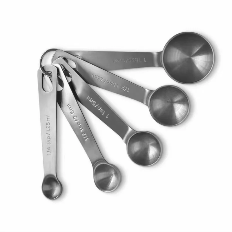 Edelstahl-Messlöffel und Messbecher-Set, 6-teilig