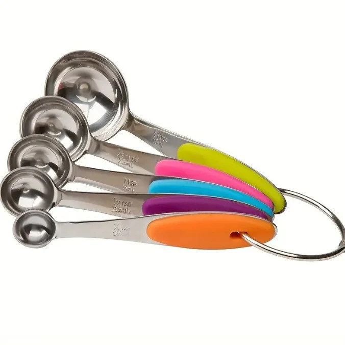 Edelstahl-Messlöffel und Messbecher-Set, 6-teilig