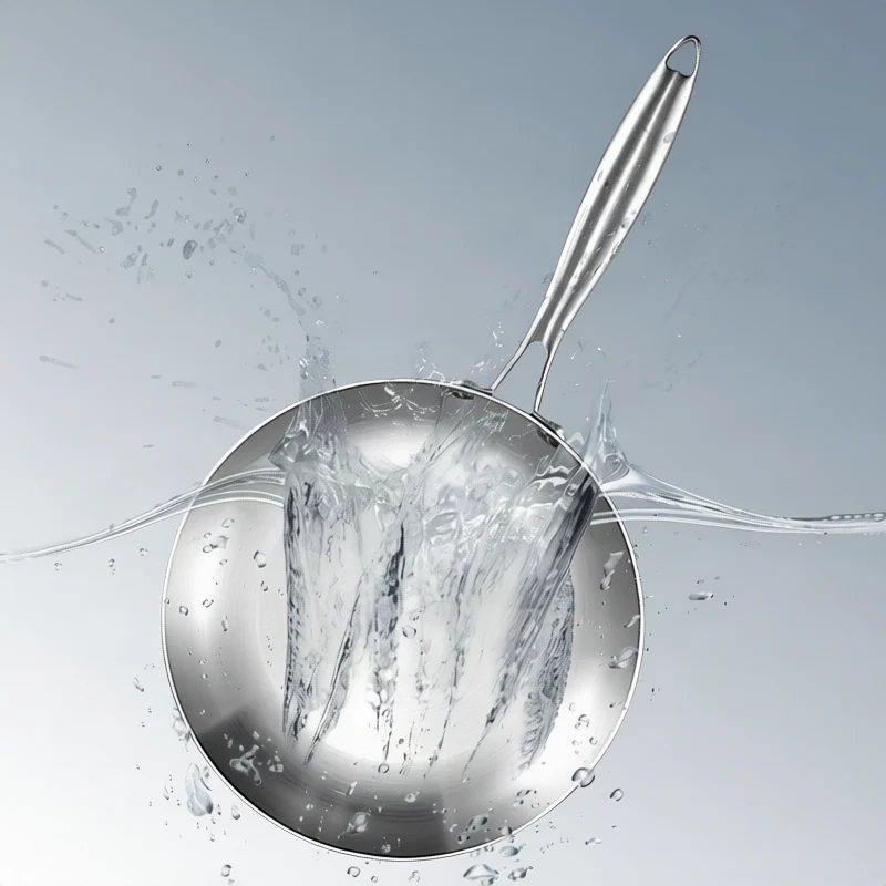 Bratpfanne Edelstahl mit Glassdeckel, 3-schichtig