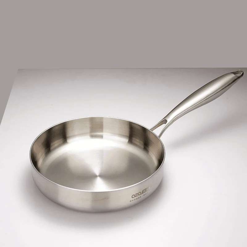 Bratpfanne Edelstahl mit Glassdeckel, 3-schichtig
