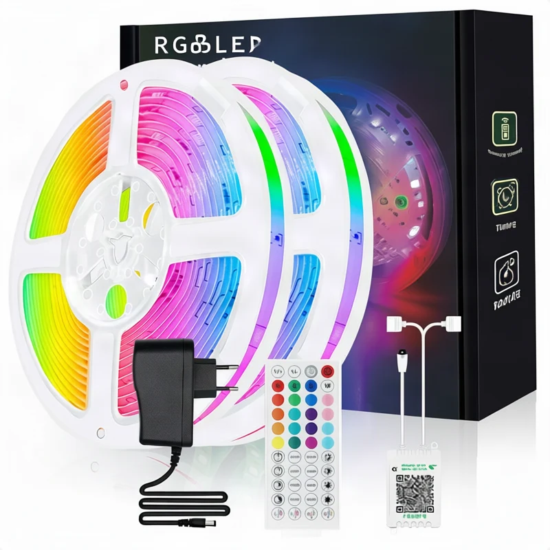 RGB-LED-Streifen 5050, steuerbar per App und Fernbedienung