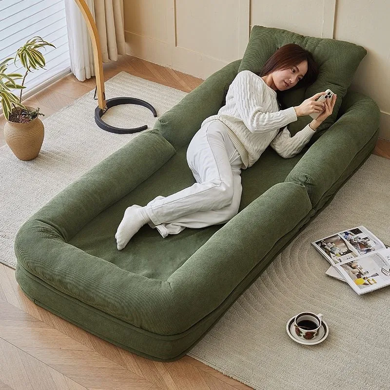 Klappsofa aus Kordstoff, Einzelsitz