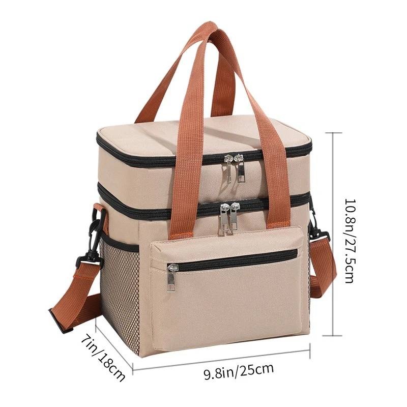 Isolierte Mehrfächer-Lunch-Kühltasche