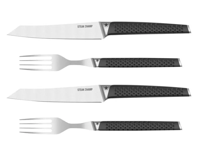 STEAK CHAMP Steak-Set Prime Rib, 2 Gabeln, 2 Messer
