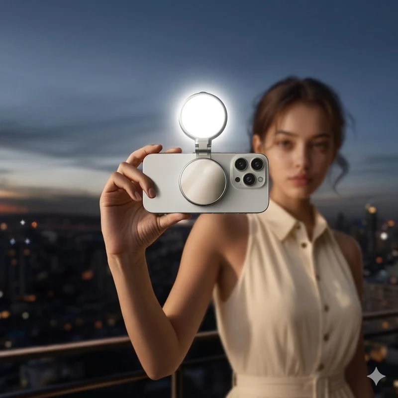 TELESIN C03 Magnetisches Selfie-Licht mit Spiegel