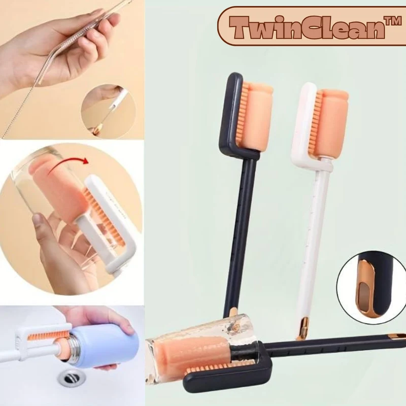 3-in-1 Flaschenbürste mit verstellbarem Griff