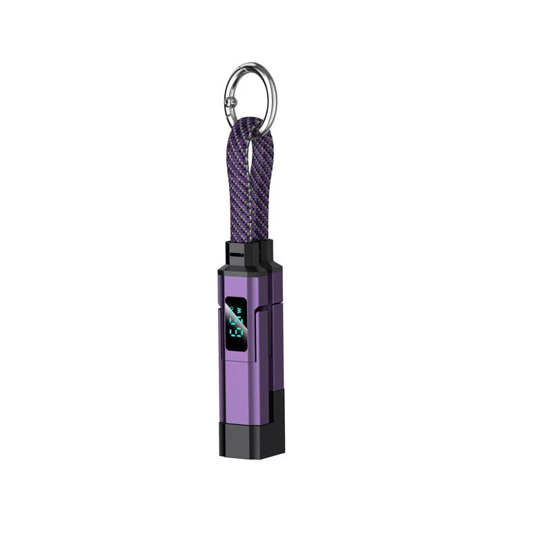 4-in-1 Ladekabel-Schlüsselanhänger mit Display