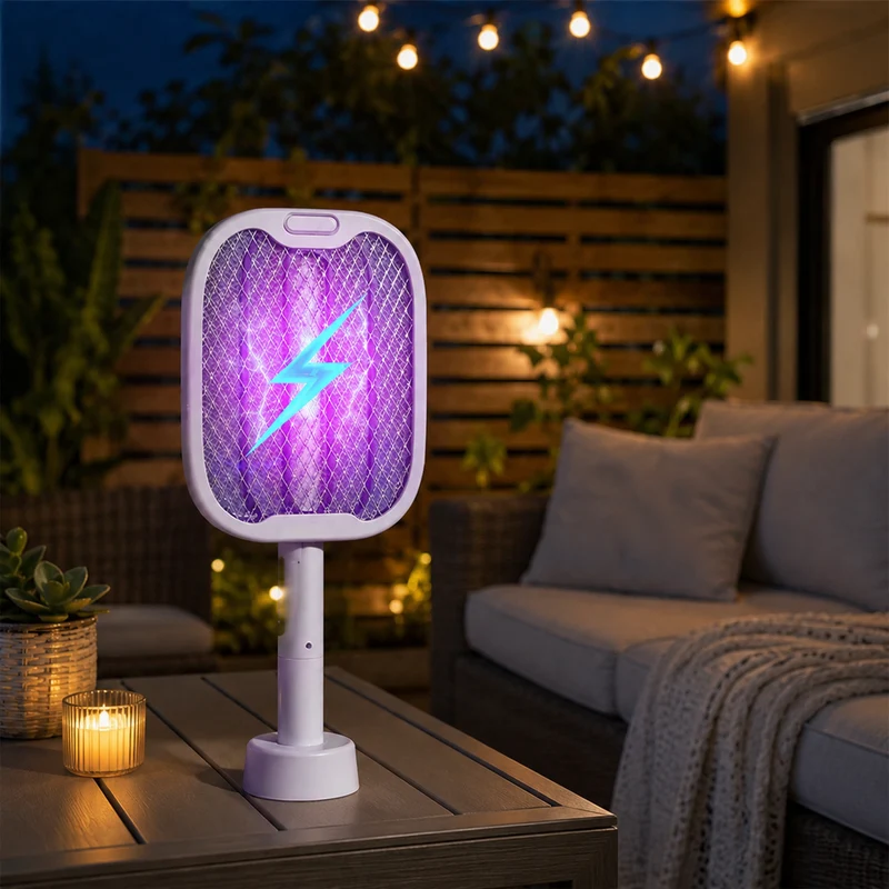 3-in-1 Elektrischer Insektenfänger mit Teleskopgriff