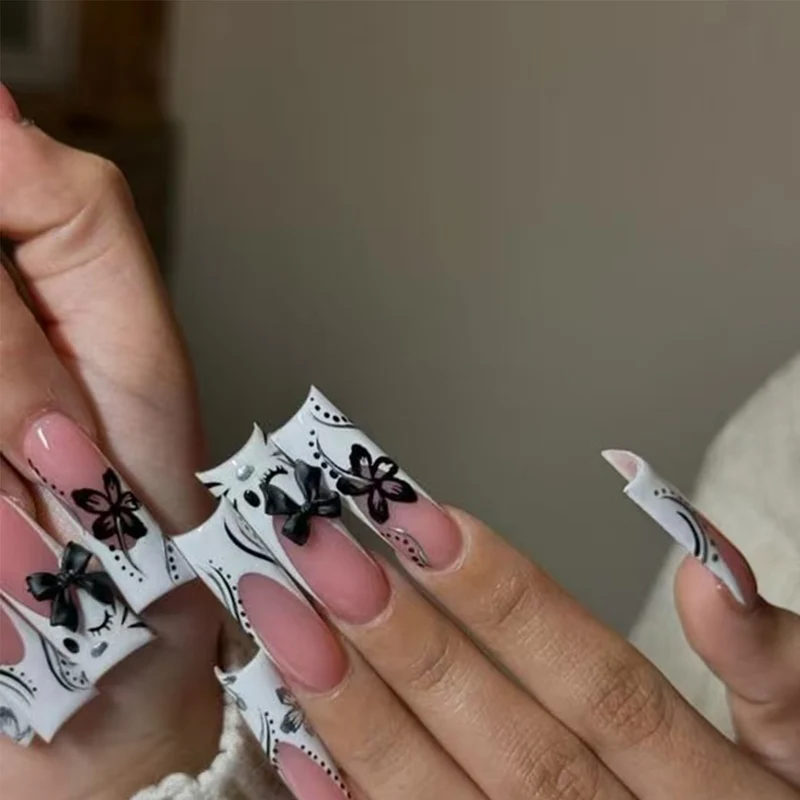Künstlerisches Long Press-On Nagelkunst Set Karnz