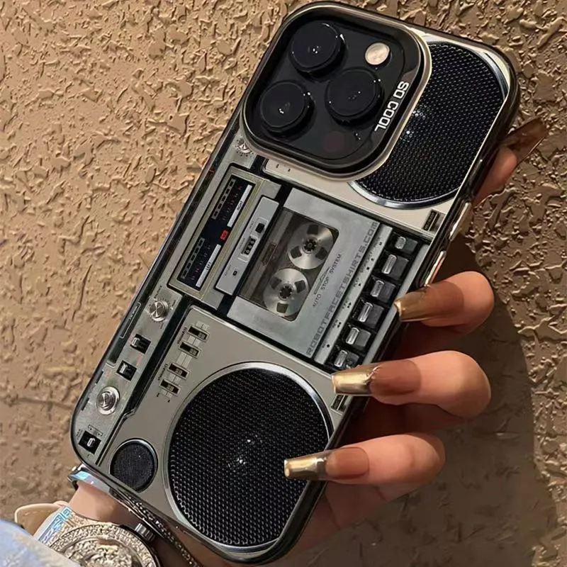 Retro Boombox Hülle für iPhone 7–17