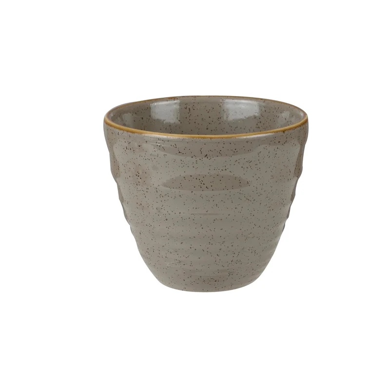 Stonecast Peppercorn Grey Becher geriffelt 28cl