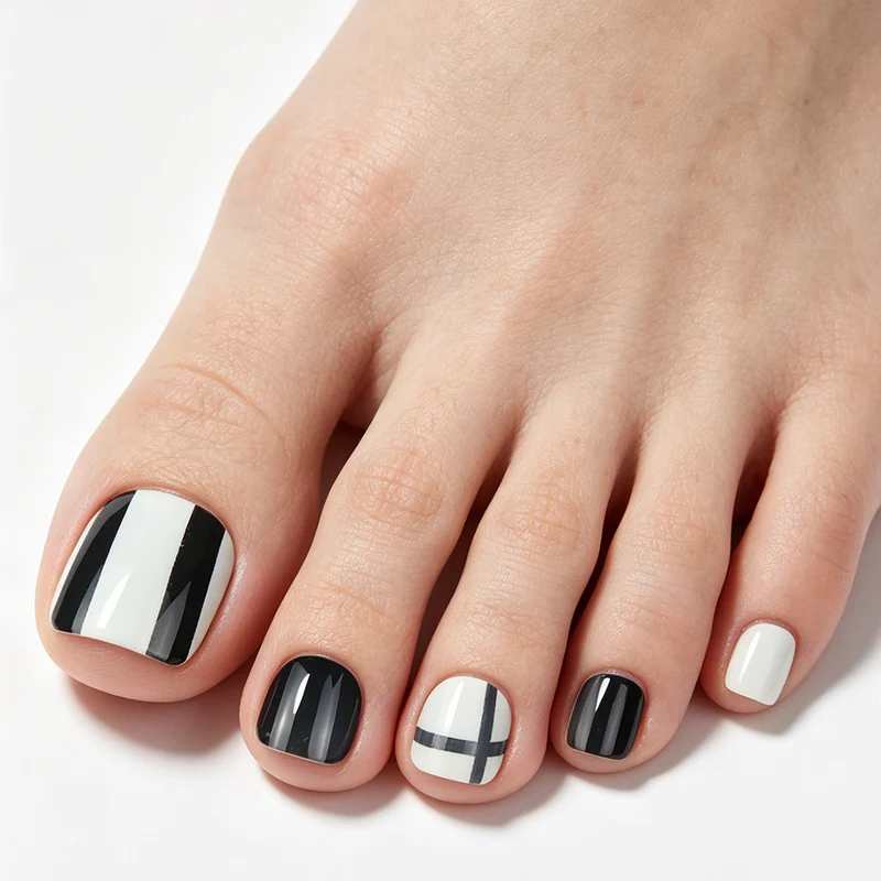 Künstlerische geometrische Nagelkunst Karnz