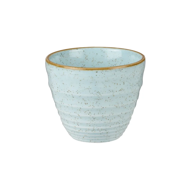 Stonecast Duck Egg Blue Becher geriffelt 28cl
