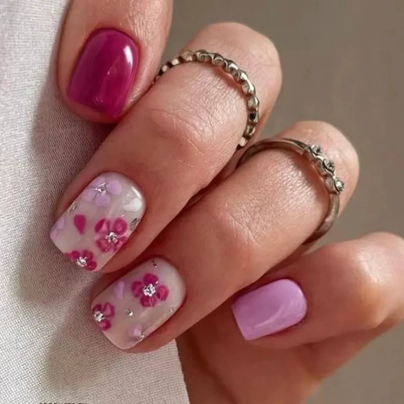 Florale dekorative Gel-Nagelerweiterungen Karnz