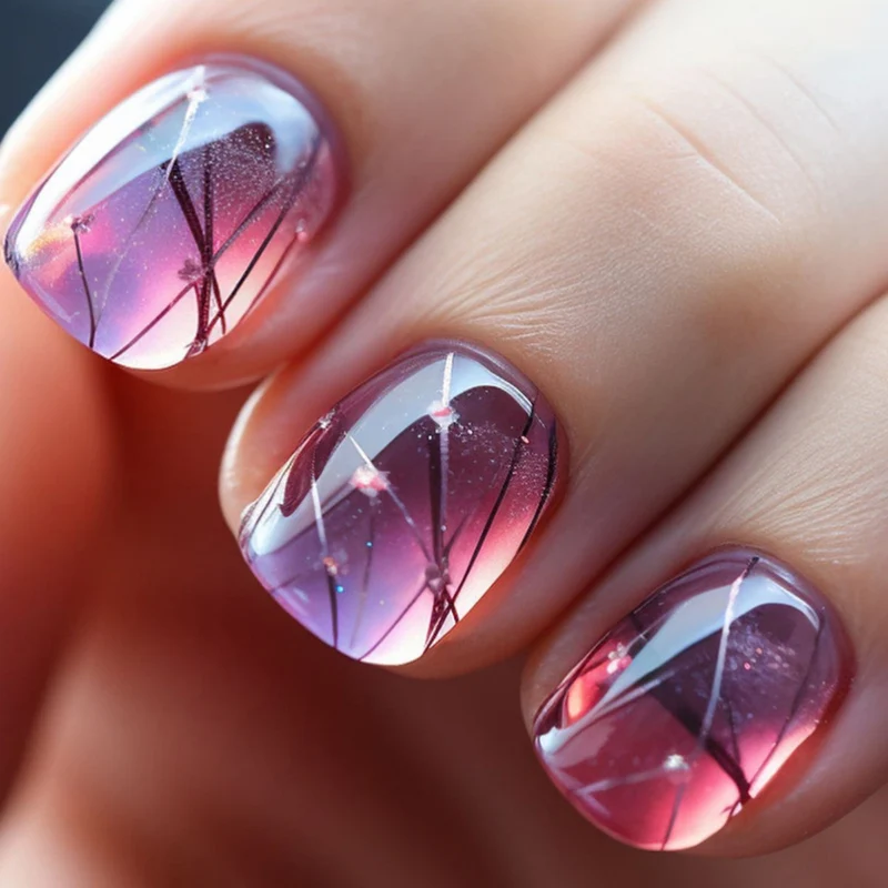 Künstlerische Ombre Nagelverlängerungen Karnz