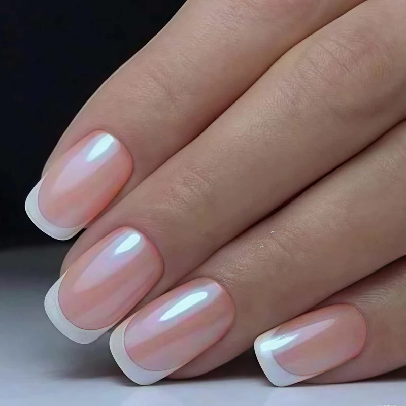 Natürliche French Tip Press-On Nägel Karnz