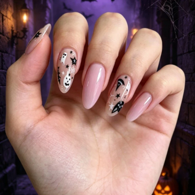 Halloween-Themen Press-On Nagelkunst Karnz