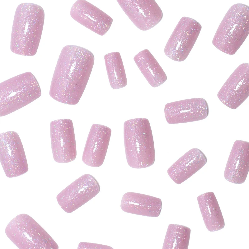 Glitzerndes Acryl Press-On Nagelset Karnz