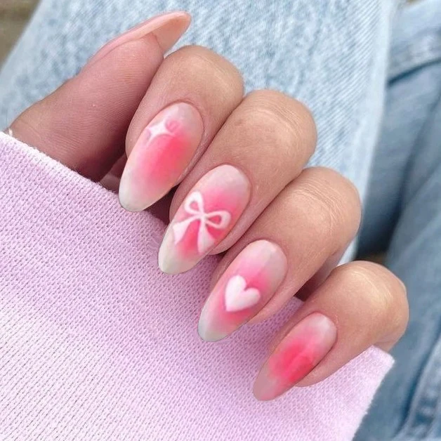 Künstlerisches Ombre Druck-Nagelset Karnz