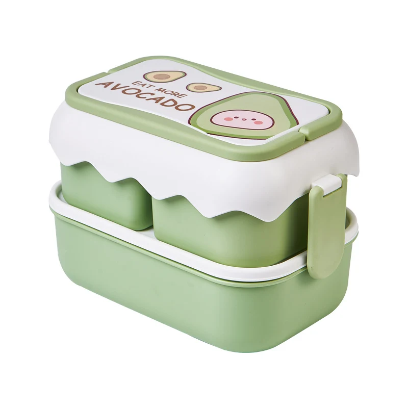Avocado-Themen Mehrfach-Compartment Lunchbox