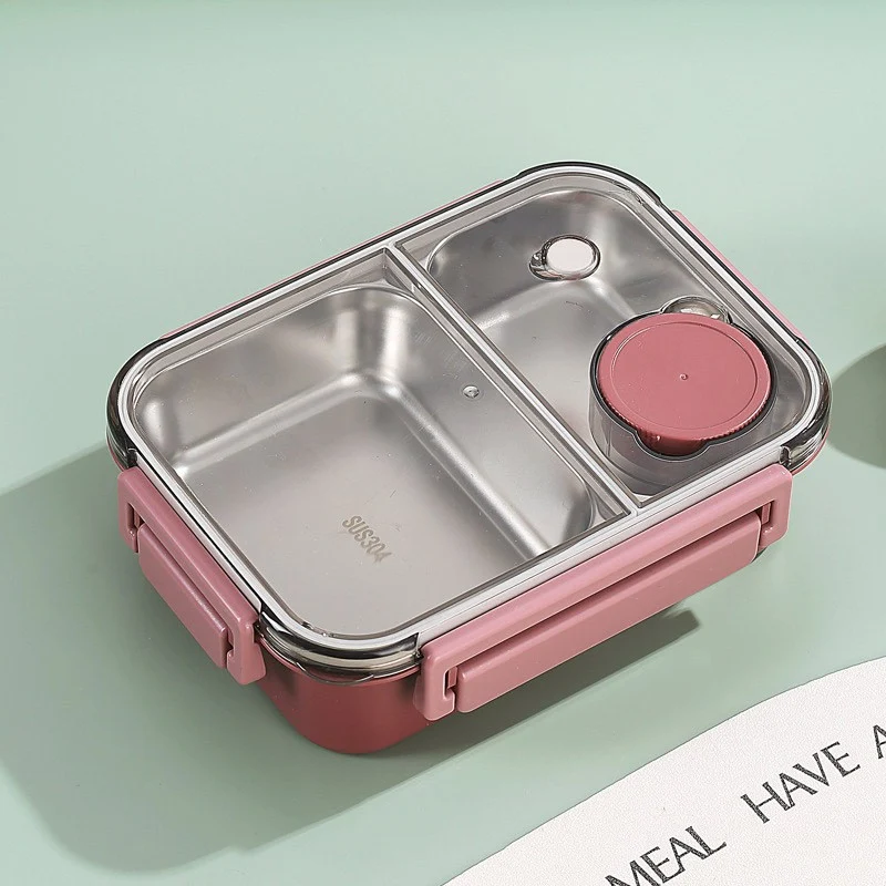 Edelstahl Bento-Box mit auslaufsicherem Deckel