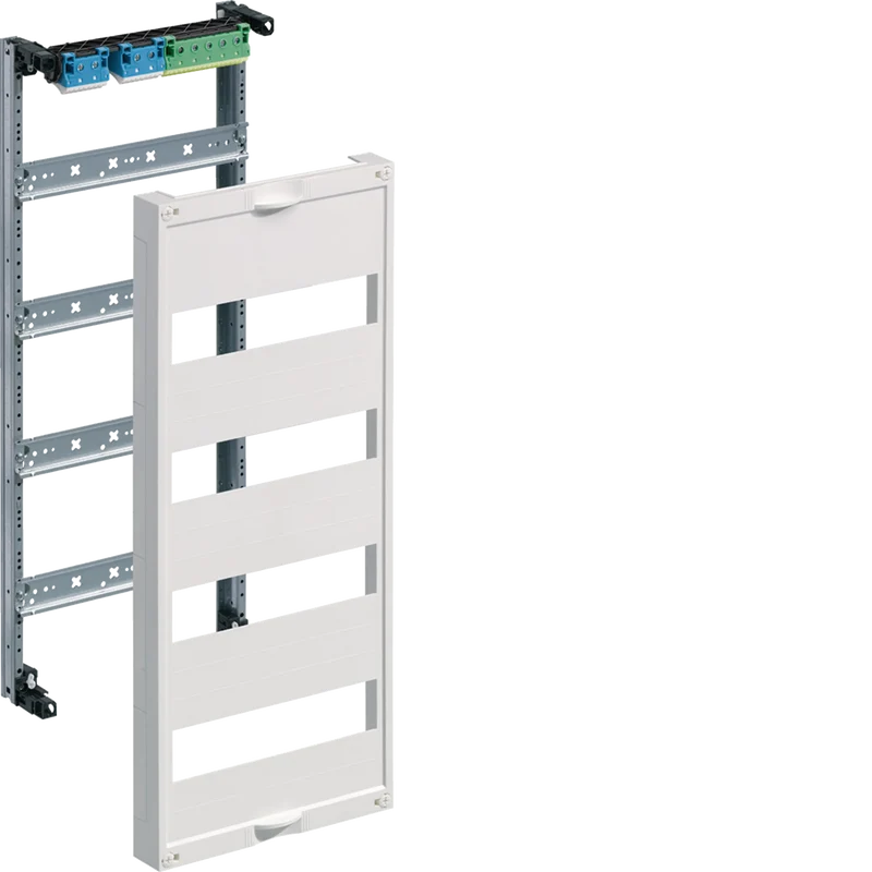 HAGER UW41V Einbausatz, univ., m. Hutschienen, f. Feldverteiler AP 4-reihig, 600x250mm, QC