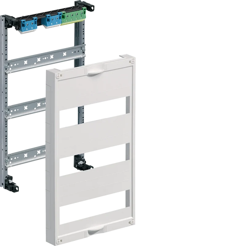 HAGER UW31V Einbausatz, univ., m. Hutschienen, f. Feldverteiler AP 3-reihig, 450x250mm, QC