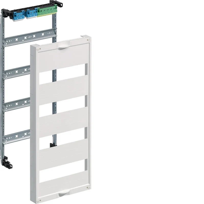 HAGER UW41U Einbausatz, univ.FW, m. Hutschienen, f. Feldverteiler UP 4reihig, 600x250mm, QC