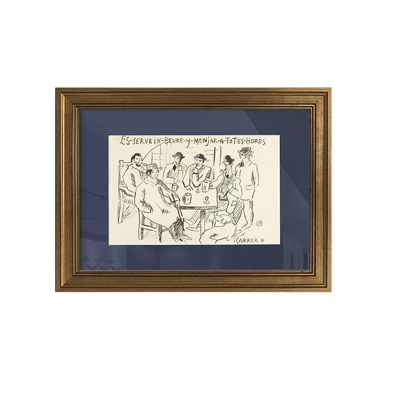 Vintage-inspirierte gerahmte Kunstwerke