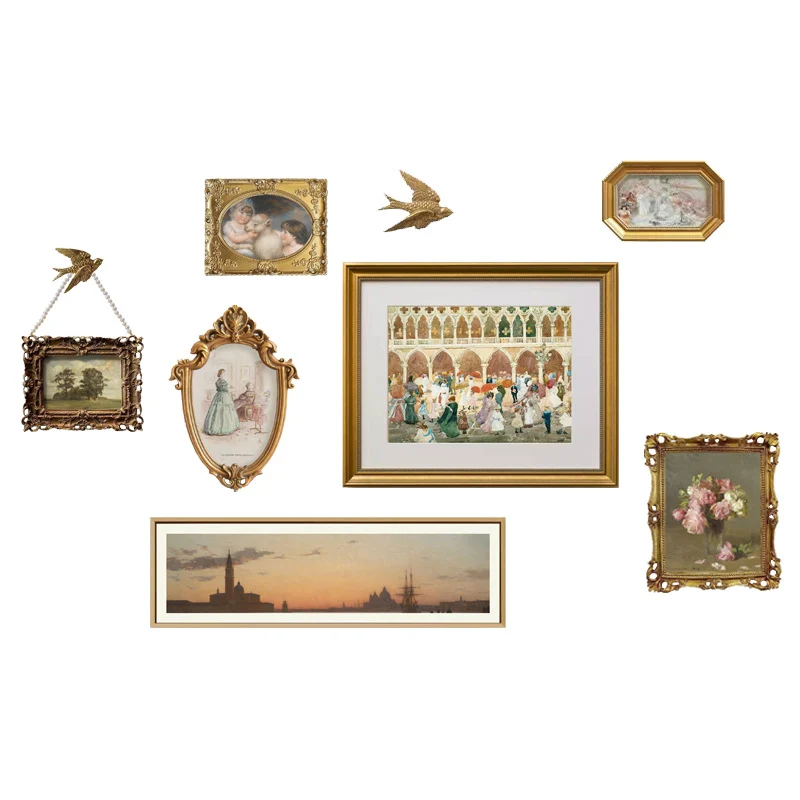 Vintage-inspirierte gerahmte Kunstkollektion