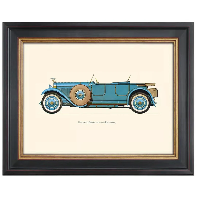 Vintage Auto Kunstdruck