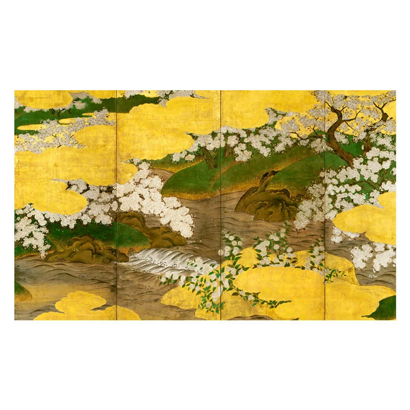 Traditionelle japanische Faltbildschirmkunst