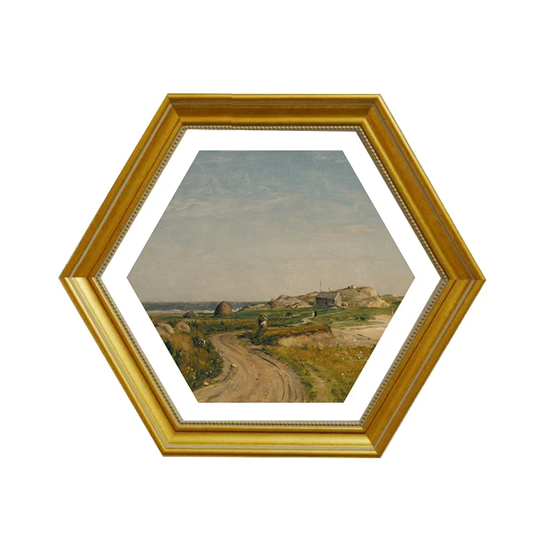 Hexagonale Beschichtete Landschafts Kunst