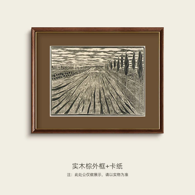 Rahmenloses Holz-Landschaftsbild
