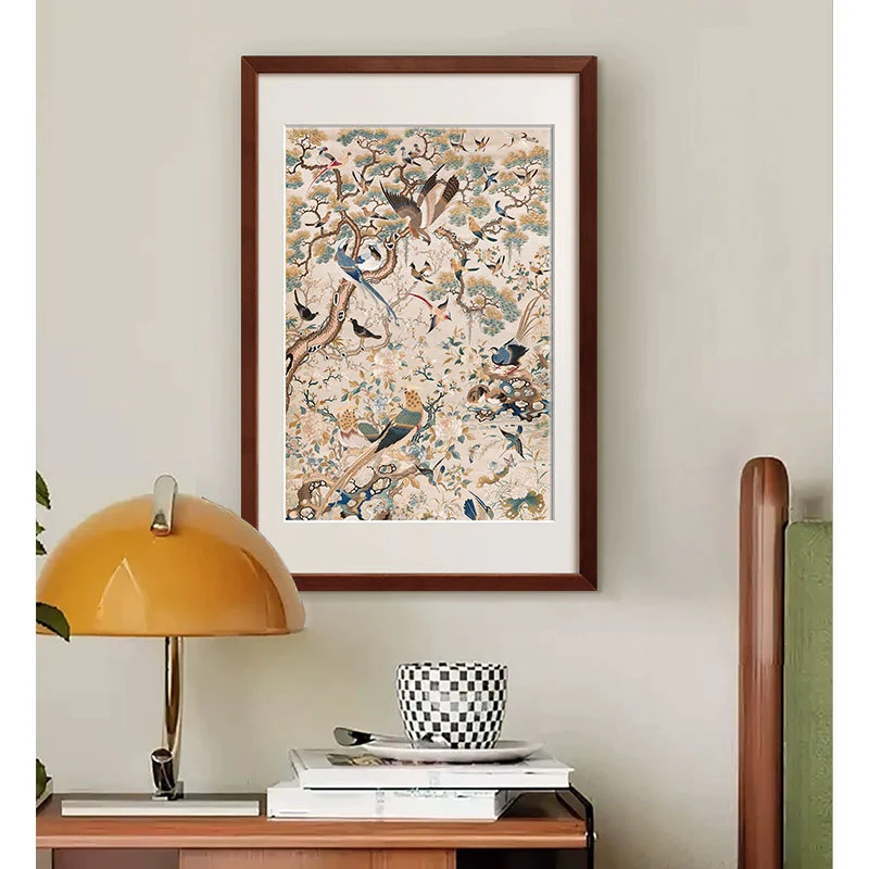 Rahmen mit natur-inspirierten Kunstwerken