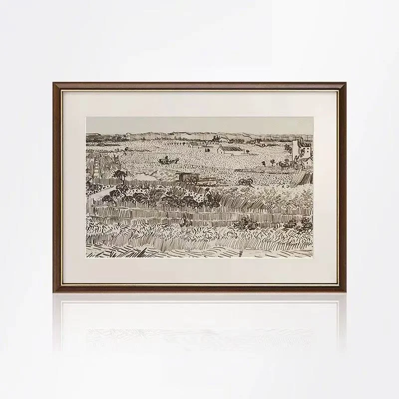 Eingefasste historische Landschaftskunst