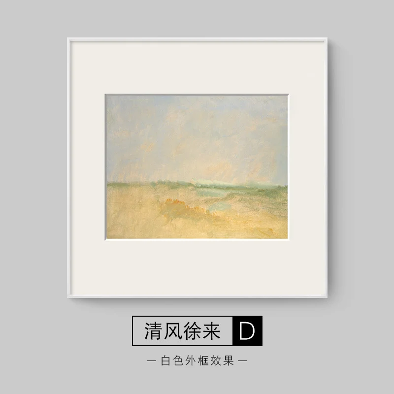 Gerahmtes Strandlandschafts-Kunstwerk