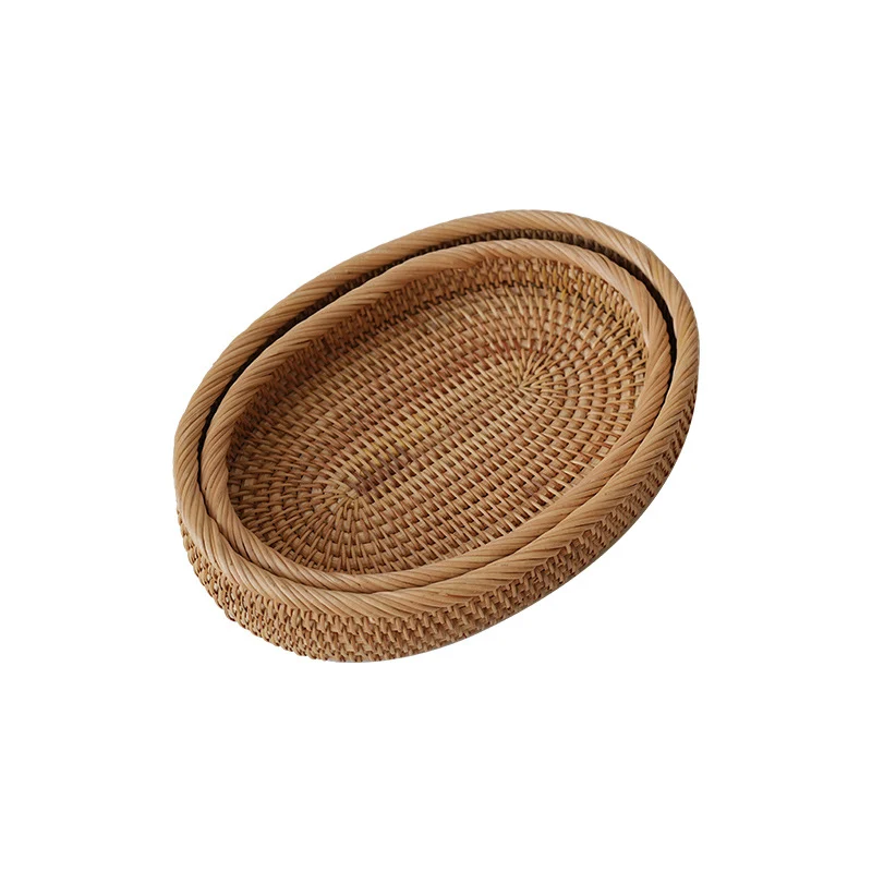 Ovaler Aufbewahrungskorb aus handgeflochtenem Material Karnz