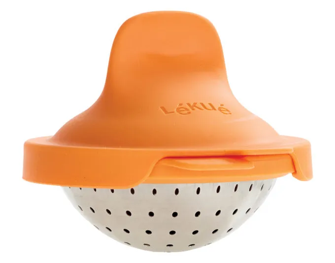 LÉKUÉ Eier Pochierer Silikon/Inox orange