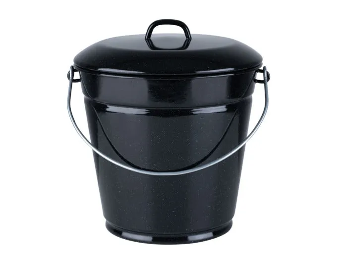 RIESS Eimer mit Deckel schwarz 10 l ø 28 cm