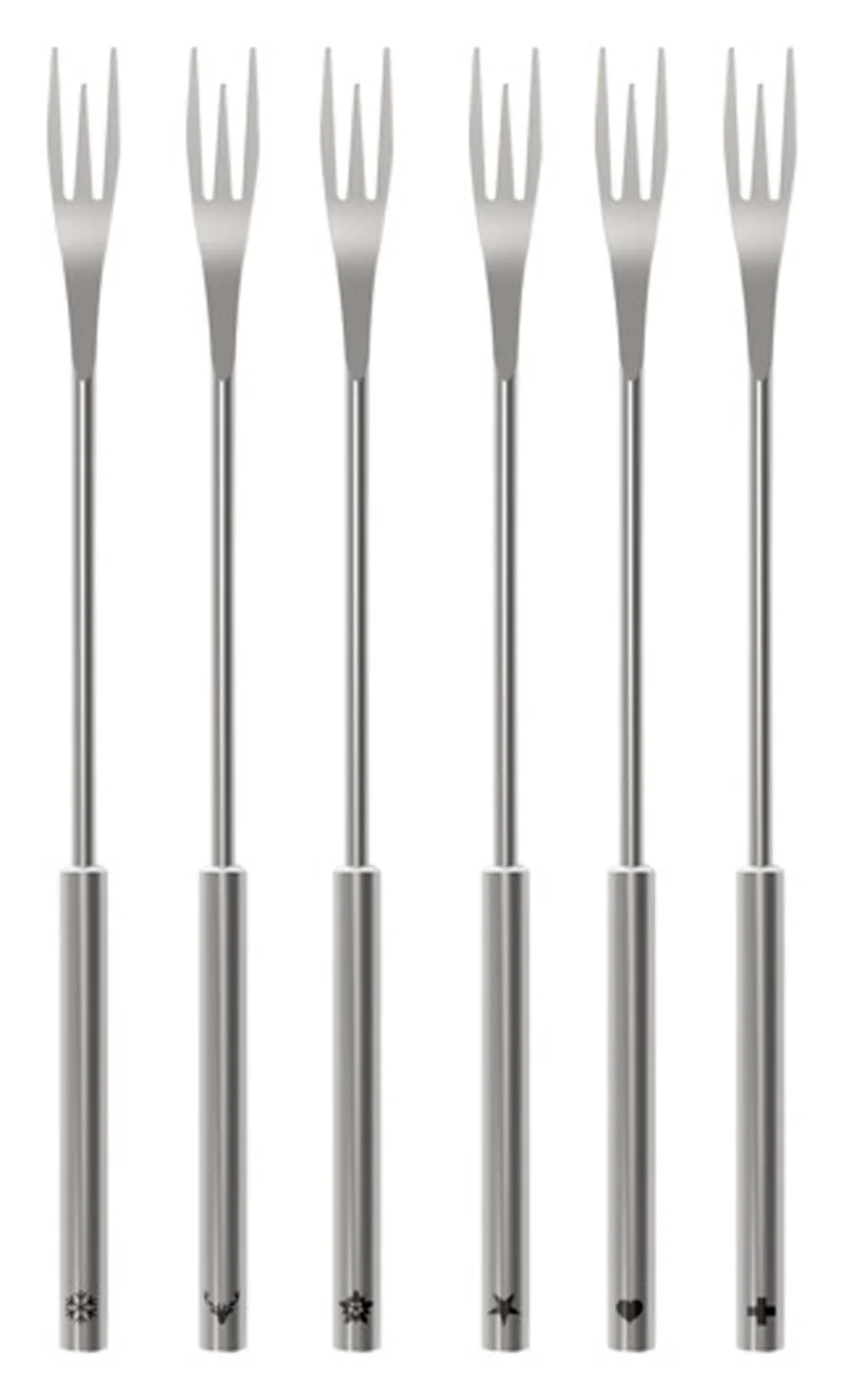 KISAG Fonduegabeln 2in1 Inox 6er Set für Fleisch-und Käsefondue