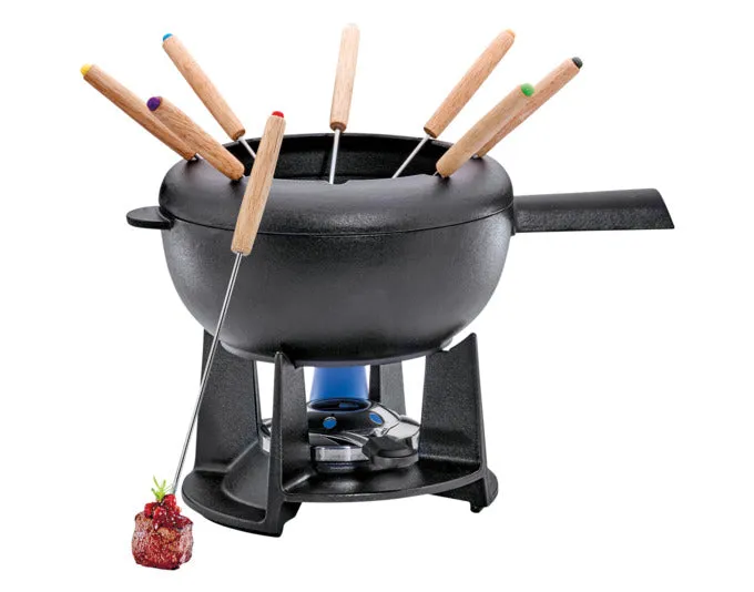 SPRING Fondue-Garnitur Saas-Fee schwarz matt 2 l ø 20 cm