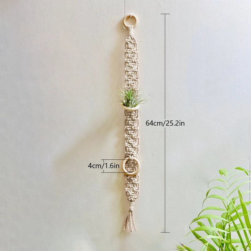 Macrame Wand Pflanzenhalter Karnz